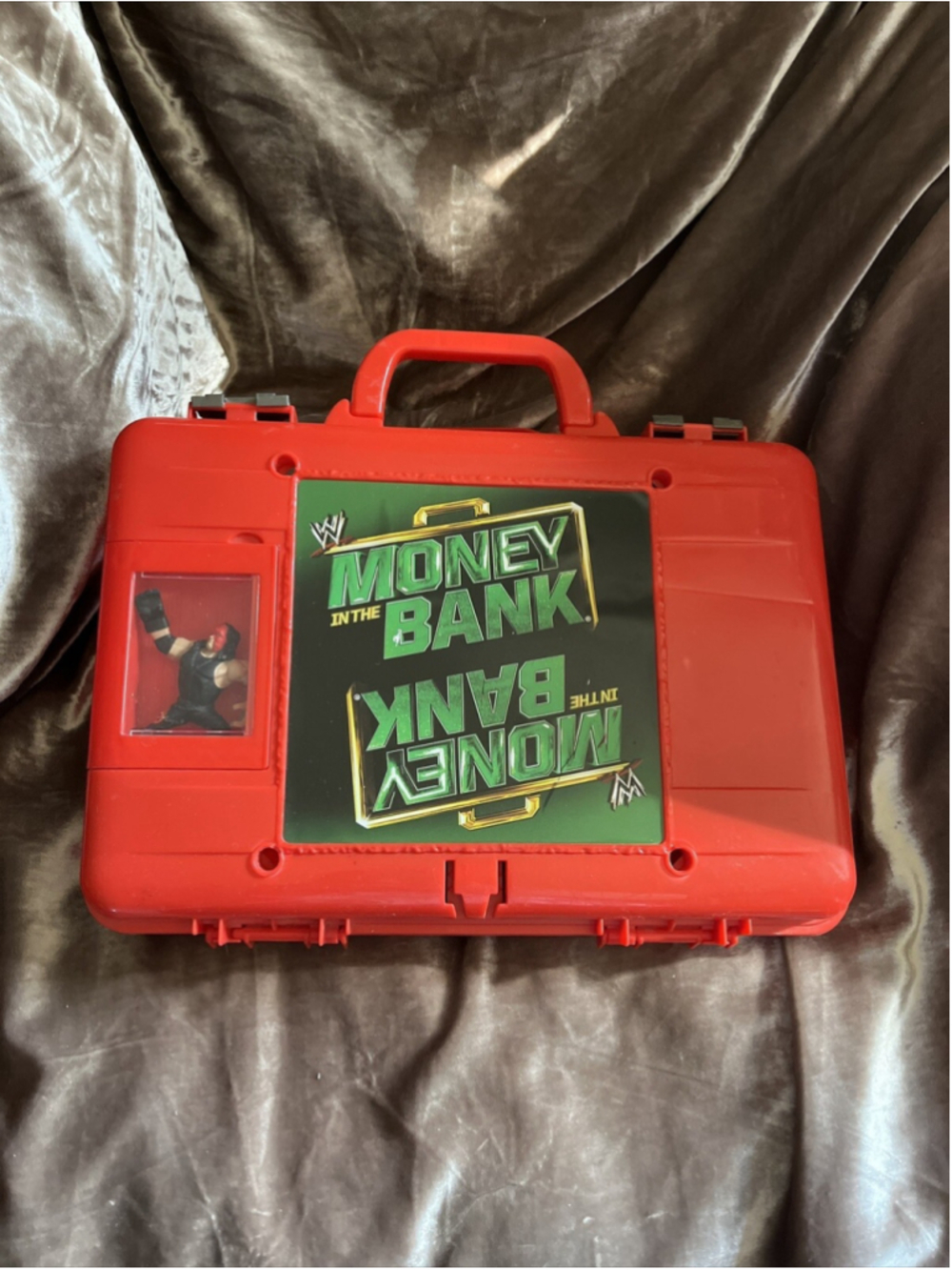WWE Wrestling Rumblers Money in the Bank Briefcase w/ Figures Carrying Case